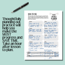 Weekly & Monthly Planner PRINTABLE, Digital Planner, GoodNotes, Music Teacher, Tracker, Music Practice Log
