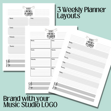 Weekly & Monthly Planner PRINTABLE, Digital Planner, GoodNotes, Music Teacher, Tracker, Music Practice Log