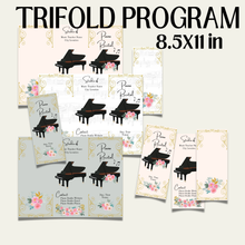 40 Editable MUSIC-THEMED EVENT - Piano Invitations and Thank You Cards, Canva Templates, Boho Classical, Birthday, Concert, Party, Wedding, Music Event