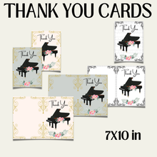 40 Editable MUSIC-THEMED EVENT - Piano Invitations and Thank You Cards, Canva Templates, Boho Classical, Birthday, Concert, Party, Wedding, Music Event