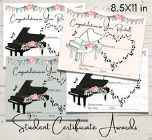 22 Editable Piano Recital Certificate, Trifold Program Brochure, Canva Templates, Boho Classical, Birthday, Concert, Party, Music Event