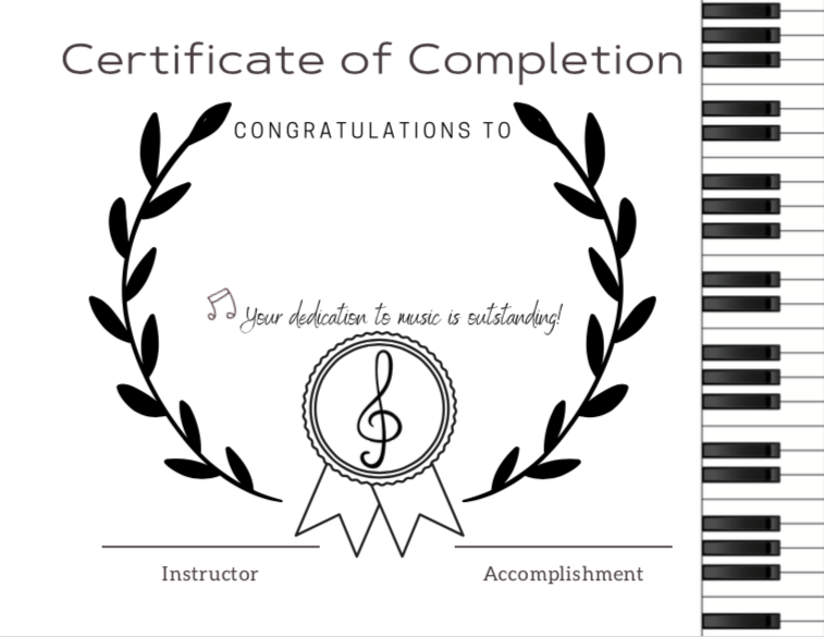 choir certificate template