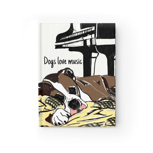 "Dogs Love Music" Journal - Ruled Line - Music Theory Shop