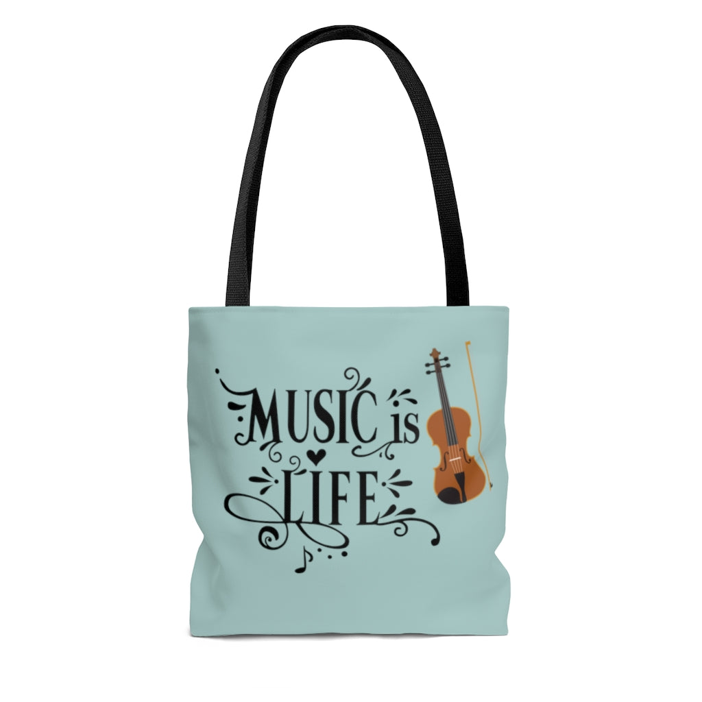 Merchbar Music Life Canvas Tote Bag