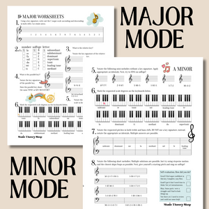 Music Theory Worksheets  | 30 Weeks of Music Theory Assignments, Learn Scales, Key Signatures, Circle of 5ths