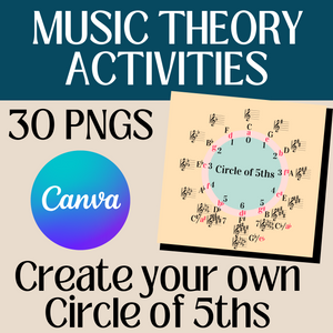 Music Theory Activities: Create a Circle of 5ths, Flash Cards, Slides, Handouts, Music Teacher, Music Learning Activity, CREATIVE Learning!