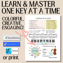 Music Theory Study & Practice Sheets  | 30 Weeks of Music Theory Assignments, Learn Scales, Key Signatures, Circle of 5ths