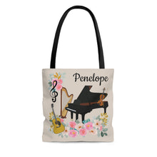 Personalized Music Lesson Tote Bag, Music Studio, Music Classes, Music Bag