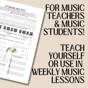 Music Theory Study & Practice Sheets  | 30 Weeks of Music Theory Assignments, Learn Scales, Key Signatures, Circle of 5ths