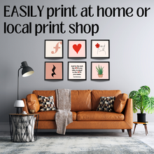 Music Boho Prints Set of 12, Wall Decor, Printable Art, Music Art, Music Studio, Bass Clef, Music Classroom Art, Piano Prints