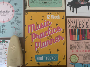 Music Practice PLANNER Book, Music Lessons, Practice Journal, Music Teacher, Music Student, "Plan, Play, Practice, Perform Practice Planner"