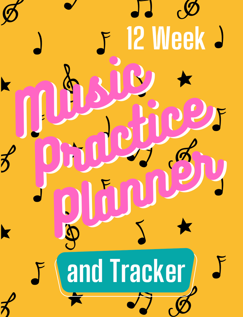 Music Practice PLANNER Book, Music Lessons, Practice Journal, Music Teacher, Music Student, 