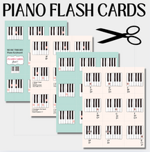 Piano Flash Cards, Print and Cut, Beginning Piano, Music Teachers, Music Students