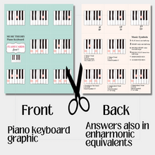 Piano Flash Cards, Print and Cut, Beginning Piano, Music Teachers, Music Students