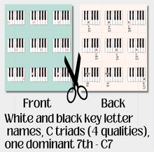 Piano Flash Cards, Print and Cut, Beginning Piano, Music Teachers, Music Students
