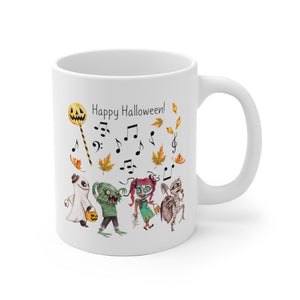 Music Notes, Kids Trick or Treating, Happy Halloween Mug