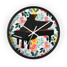 Bright Floral Piano Studio Wall clock, Music Teacher, Music Student, Music Studio, Practice, Music Lessons