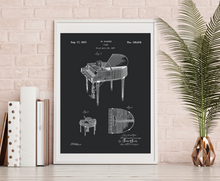 Piano Patent 1937 Art, Music Wall Decor, Musical Print, Grand Piano, Music Art, Music Studio Art, Music Teacher Art, Musician Print