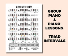 Piano Chords PRINTABLE Study Sheets, Digital Download, Music Lessons, Music Studio, Music Teacher, Music Theory Class