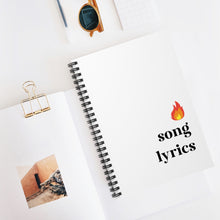 Hot Song Lyrics Spiral Notebook Ruled Line