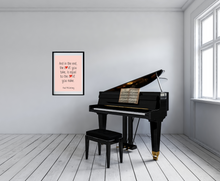 Paul McCartney Quote Art, Music Wall Decor, Boho Pink Phrase, Musical Print, Love Quote, Music Art, Music Studio, Musician Print