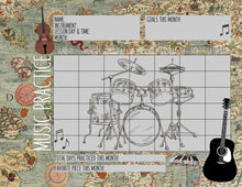 3 Printable Music Practice Charts, European Maps, Gothic, Instruments, Music Teacher