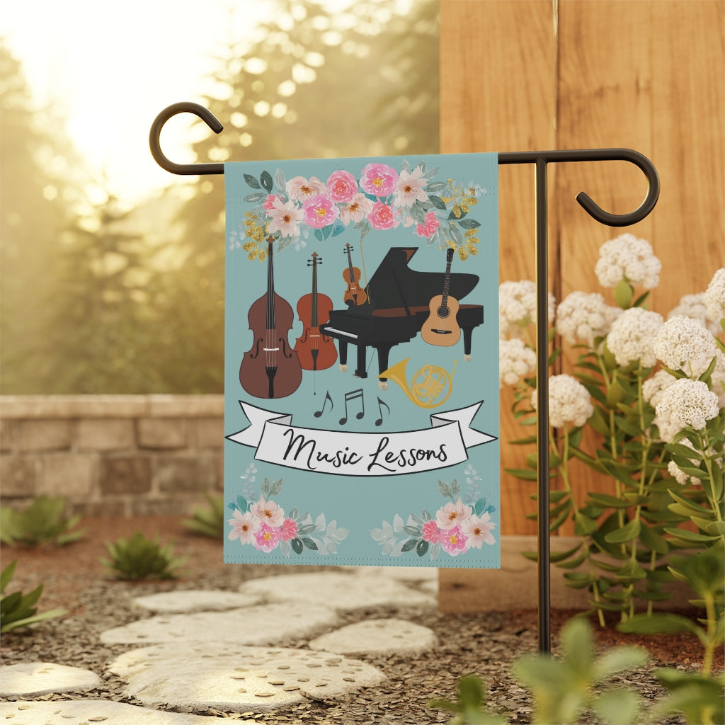 Music Teacher Banner for Garden or Porch, 
