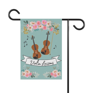 Violin Teacher Banner for Garden or Porch, "Violin Lessons"