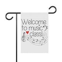 Welcome to Music Class Banner for Classroom, Garden, Porch, Musician Lifestyle - White