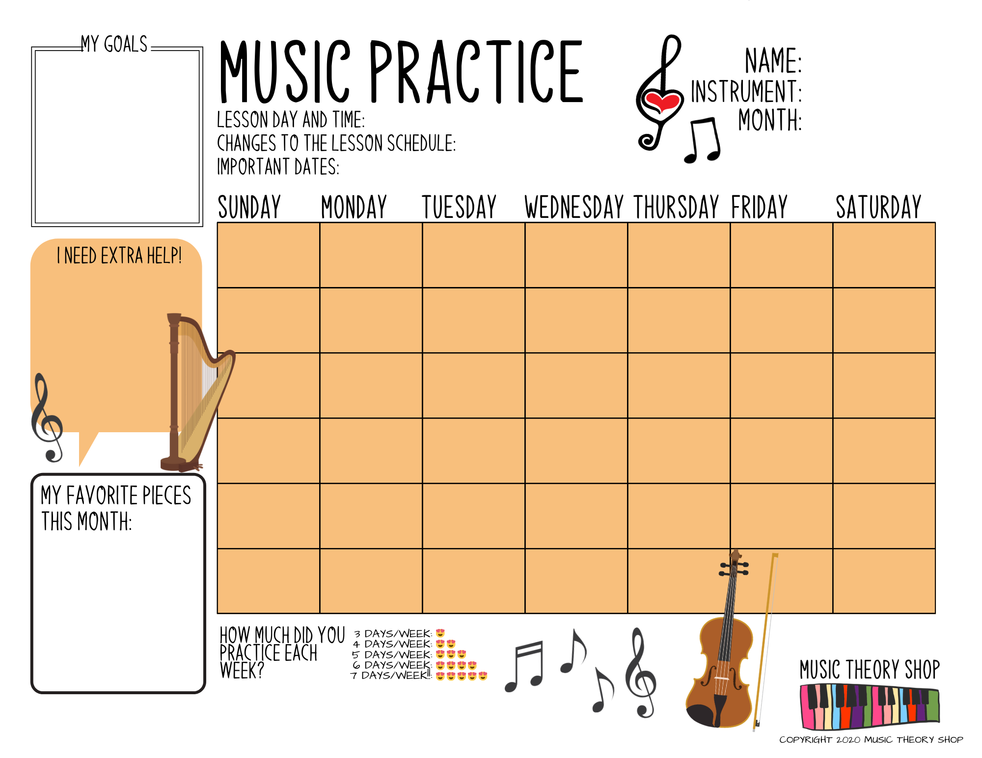 3 Printable Music Practice Charts, Tracker, Music Lessons, Music Progr – 🎹 Music Theory Shop 3-printable-music-practice-charts-tracker-music-lessons-music-progr-music-theory-shop