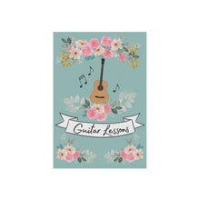 Guitar Teacher Banner for Garden or Porch, "Guitar Lessons"
