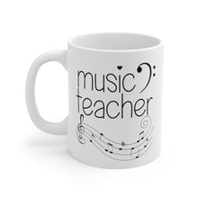 Music Teacher Mug, Treble Clef, Bass Clef, Music Mug