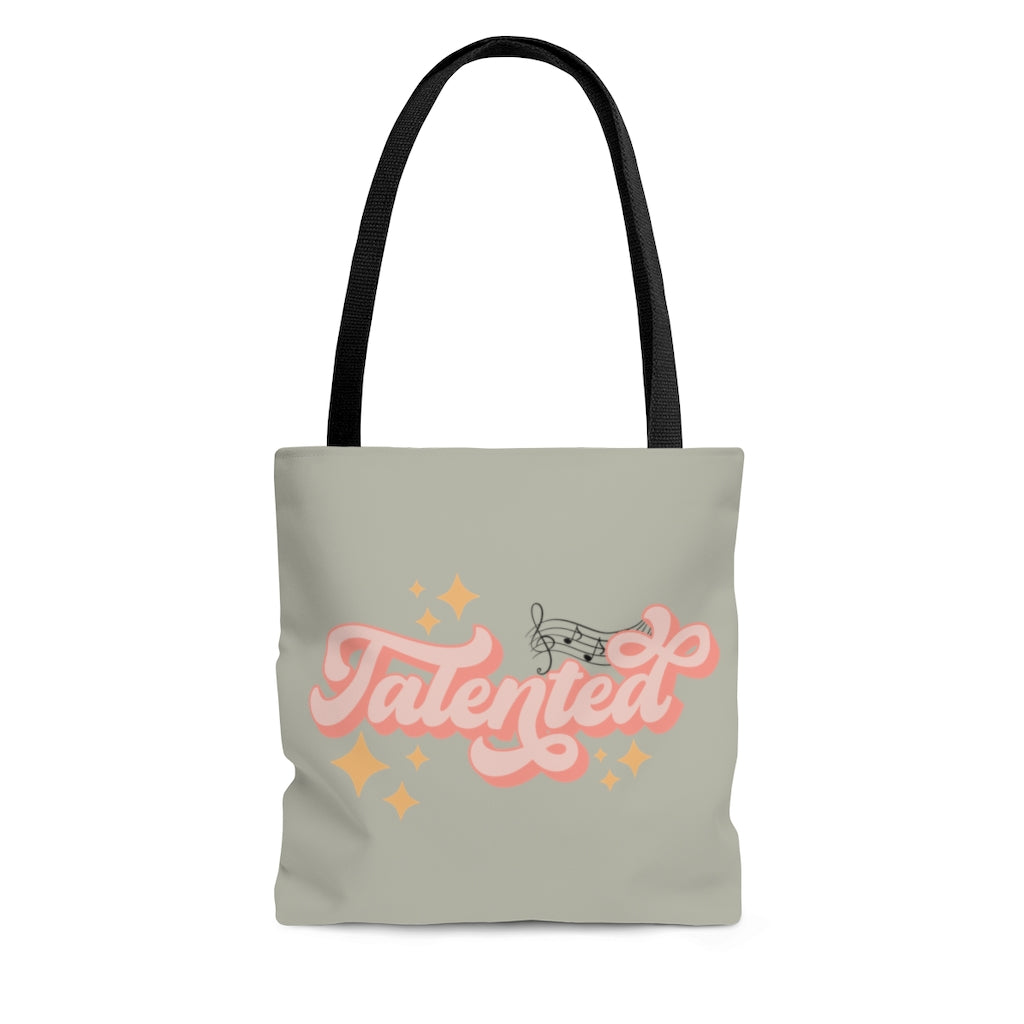 Talented 1970s-80s Bubble Letters Vintage Sign Tote Bag