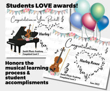 20 Editable CANVA Templates, Certificate, Award, Piano, Violin, Music Student, Recital, Wedding, Music Event