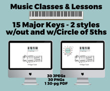 Music Theory SLIDES, MAJOR SCALES JPEGs, PNGs, Printable, Music Teacher Handouts, Slide Deck, Music Classes, Music Courses, Music Student Resource, Digital Download