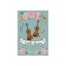 Violin Teacher Banner for Garden or Porch, "Violin Lessons"