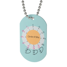 Circle of 5ths Dog Tag Necklace - Music Theory Shop