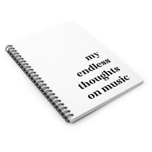 My Endless Thoughts on Music Spiral Notebook Ruled Line