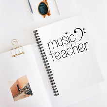 Music Teacher Spiral Notebook Ruled Line - Bass Clef