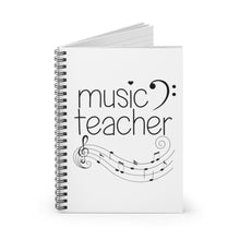 Music Teacher Spiral Notebook Ruled Line - Bass Clef Musical Staff