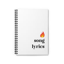 Hot Song Lyrics Spiral Notebook Ruled Line