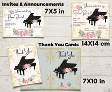 129 Editable Piano Recital Sign Bundle, Canva Templates, Birthday, Party, Wedding, Music Event, Concert  🎉SALE 40% off