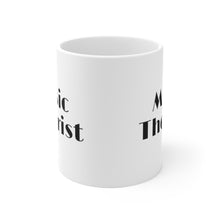 Music Theorist, Art Deco Lettering, White Ceramic Mug