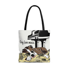 "Dogs Love Music" Tote Bag - Music Theory Shop