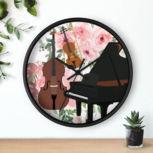 Music Studio Wall clock, Music Teacher, Music Lessons, Bass, Piano, Violin