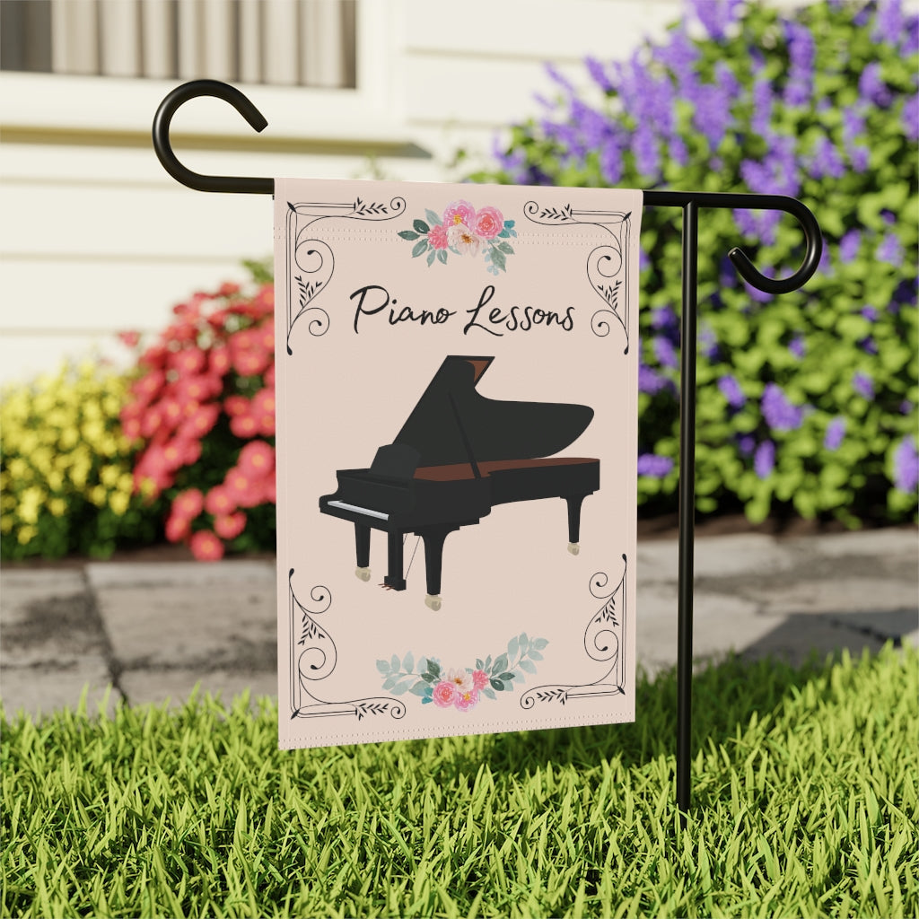 Piano Teacher Banner for Garden or Porch, 