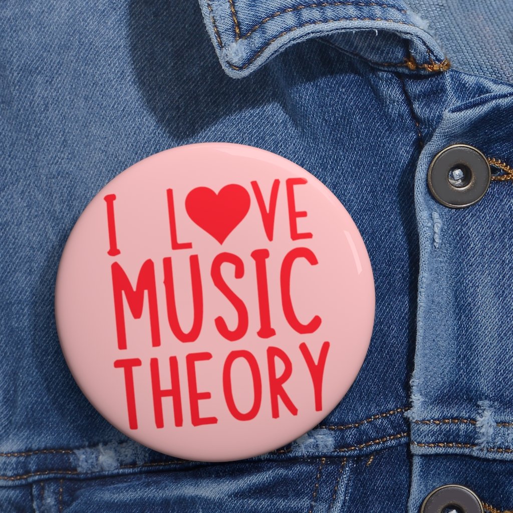 I ❤️ Music Theory Pin Button - Music Theory Shop