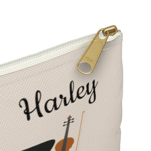 Personalized Music Lesson Bag, Music Rehearsal, Pencil Bag, Pouch Bag